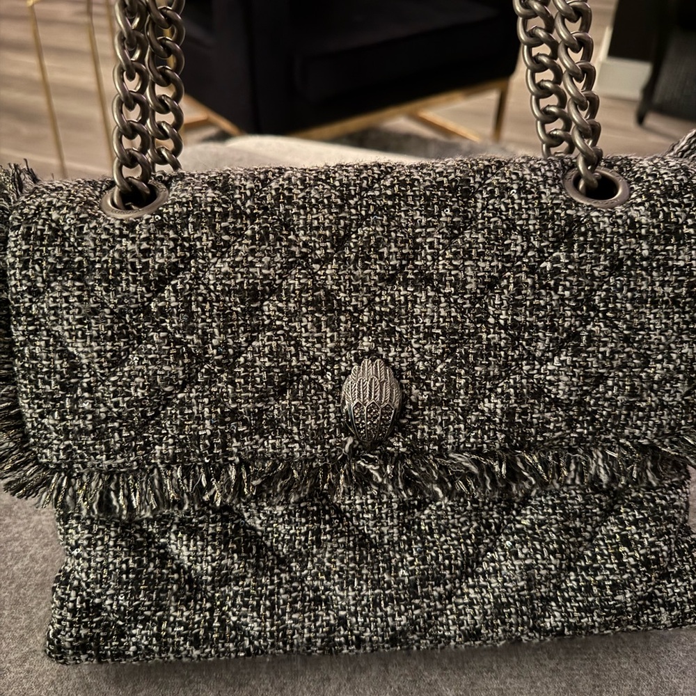 Kurt Geiger Chic Black Tweed Women's Bag